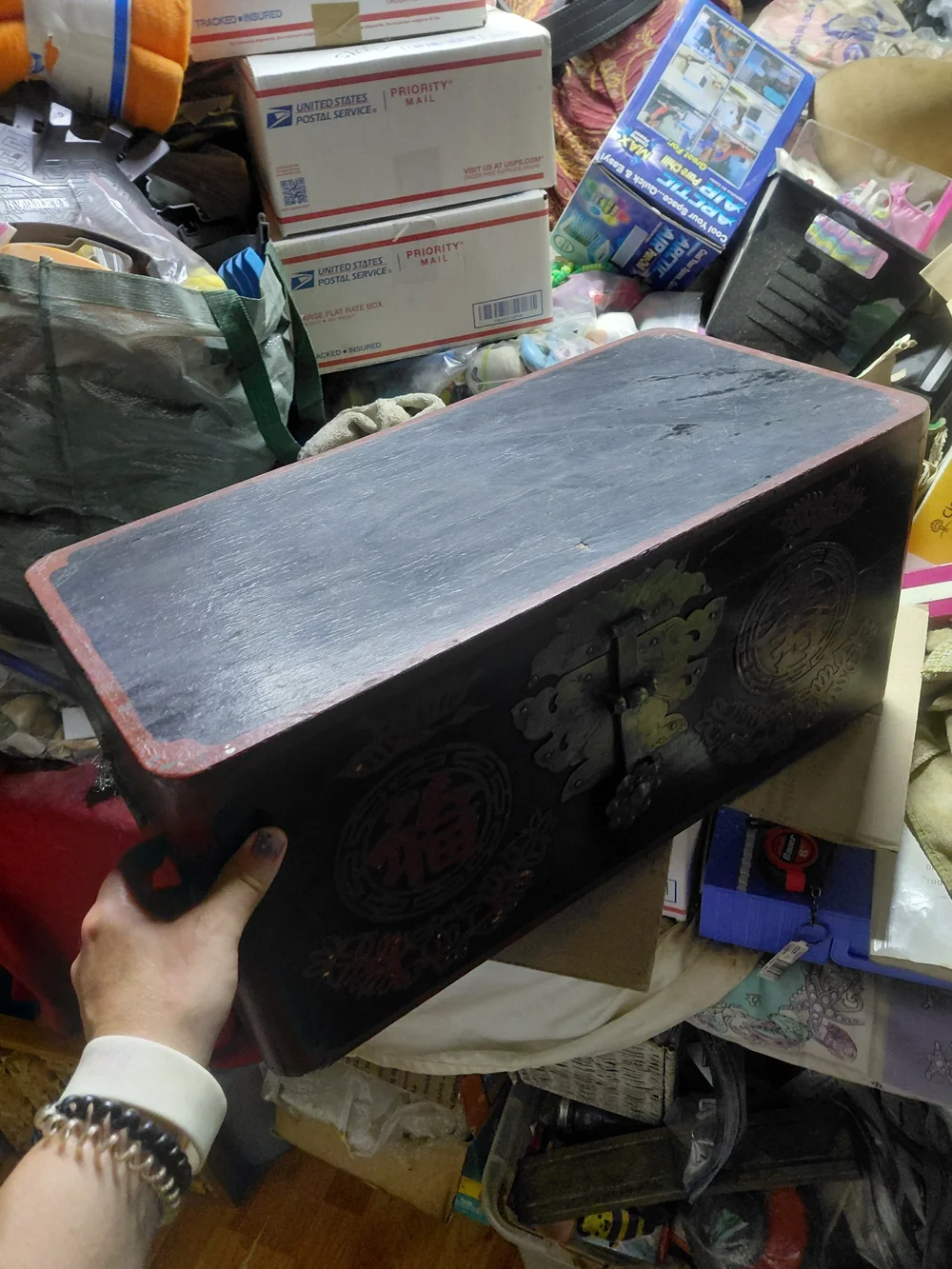 antique Korean wedding chest or dowry box, also known as a Ham. 22